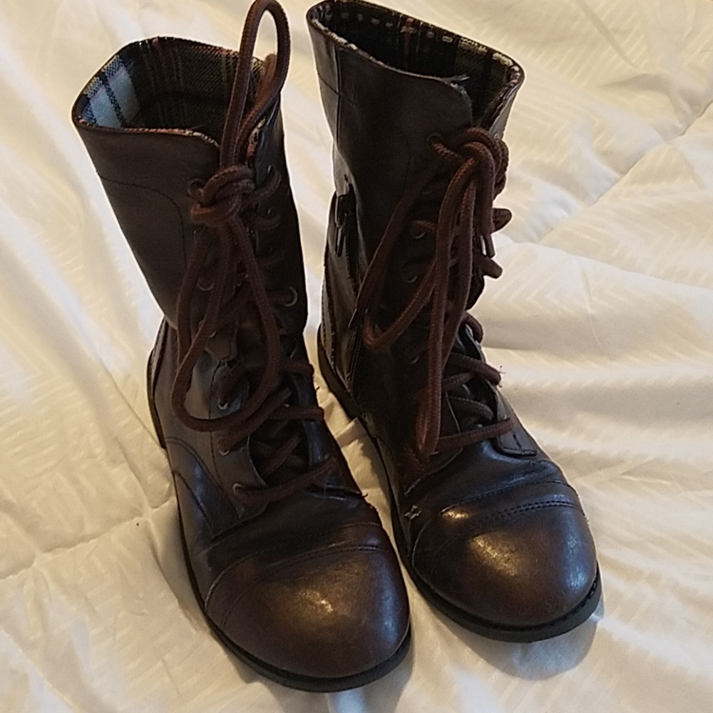 American Eagle Girls Fold down Leather Boots